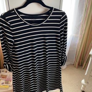cute long sleeve striped dress